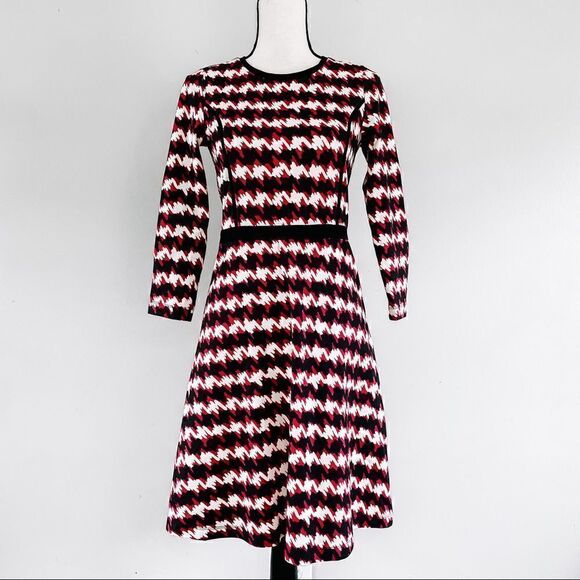 Draper James Homestead Houndstooth Fit Flare Dress - Picture 3 of 12